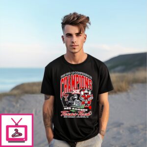 Texas Tech Red Raiders 2025 Big 12 Football Champions Mascot Helmet T-Shirt