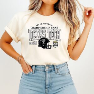 Texas Tech Red Raiders Big 12 Championship 2025 Helmet Football T-Shirt