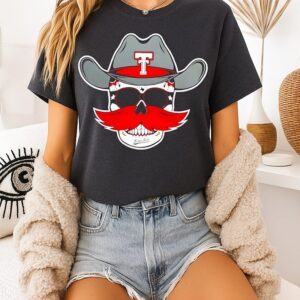 Texas Tech Red Raiders Dark Horse Western Skully T-Shirt