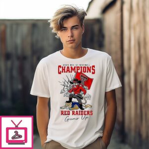 Texas Tech Red Raiders NCAA 2025 Big 12 Football Champions Guns Up T-Shirt