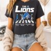 The Detroit Lions Campbell St Brown Hutchinson Goff Walking Across Signatures T-Shirt