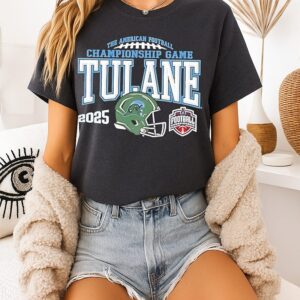 Tulane Green Wave 2025 Acc Football Championship Game Bound T-Shirt