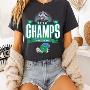 Tulane Green Wave 2025 American Athletic Conference Champions Logo T-Shirt
