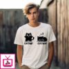Two Black Cats Catnip Catnap Sleep T-Shirt