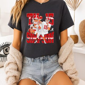 Ty Simpson Alabama Football NCAA Player Collage T-Shirt