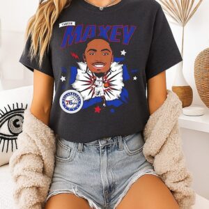 Tyrese Maxey Philadelphia 76ers Caricature ’25 T-Shirt