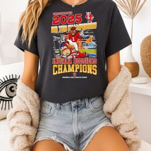 Undefeated 2025 Big Ten Champions Indiana Hoosiers Mascot T-Shirt