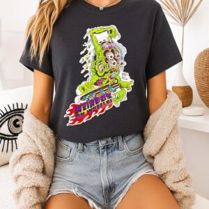 Weirdos On Wheels Zombie Goat Cartoon T-Shirt