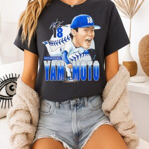 Yoshinobu Yamamoto Los Angeles Dodgers Baseball Signature T-Shirt