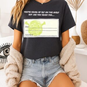 You’ve Heard Of Elf On The Shelf But Are You Ready For Shrek On A Cheque T-Shirt