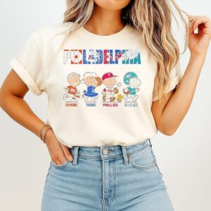 Peanuts Characters Philadelphia Flyers Philadelphia 76ers Philadelphia Phillies Philadelphia Eagles T-Shirt