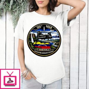 160th Soar Venezuela Operation Absolute Resolve Ch-47 Chinook Logo Patch T-Shirt