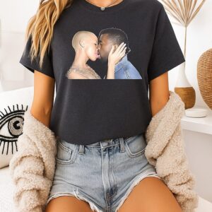 Amber Rose Kiss Kanye Image T-Shirt
