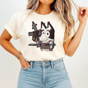 Bluey Holding Rifle Pedophiles Arent People T-Shirt