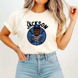 Bo Jackson Kansas City Royal Baseball Caricatures T-Shirt