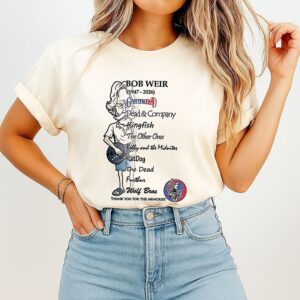 Bob Weir 1947-2026 Thank You For The Memories Signature T-Shirt