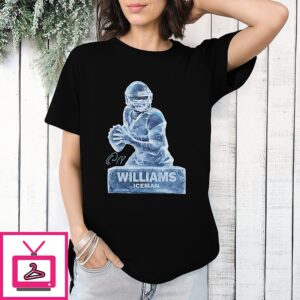 Caleb Williams Chicago Bears NFL Iceman Sculpture Signature T-Shirt