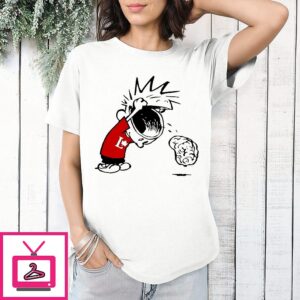 Calvin And Hobbes Liberal With No Brains Cartoon T-Shirt