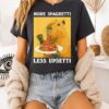 Capybara Eating Spaghetti More Spaghetti Less Upsetti Funny T-Shirt