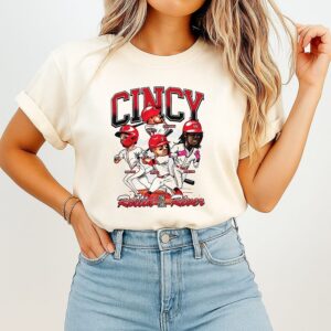 Cincinnati Bearcats Baseball Rollin On The River Players Caricature T-Shirt