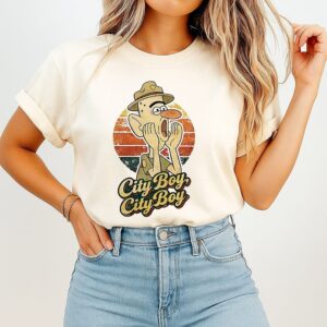 City Boy City Boy Gravity Falls Inspired Meme Vintage T-Shirt