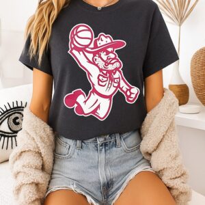 Cowboy Flying Slam Dunk Basketball T-Shirt
