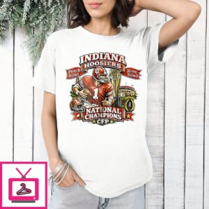 Curt Cignetti Indiana Hoosiers Cfp National Champions 2026 Peach Bowl And Rose Bowl Retro T-Shirt