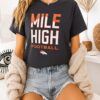 Denver Broncos Mike High Football Logo T-Shirt