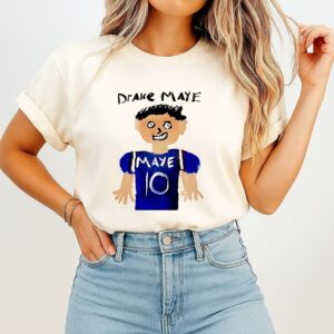 Drake Maye New England Patriots Painting T-Shirt