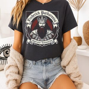 Frederick Barbarossa Roman Emperor Logo Retro T-Shirt