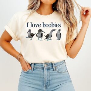 I Love Boobies Bird Blue-Footed Booby T-Shirt