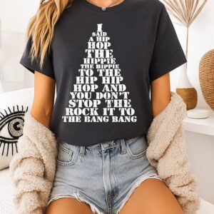 I Said A Hip Hop The Hippie The Hippie To The Hip Hip Hop Christmas Tree T-Shirt