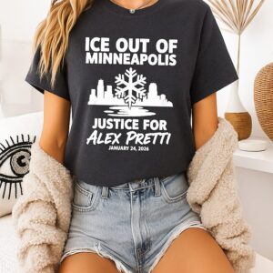 Ice In Minneapolis Anti Ice Justice For Alex Pretti Murdered T-Shirt