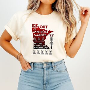 Ice Out Mni Sota Makoce No One Is Illegal On Stolen Land T-Shirt