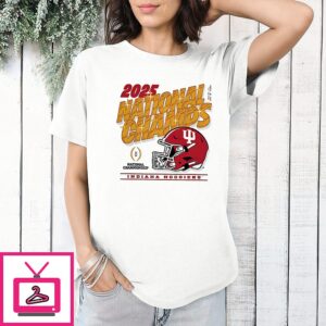 Indiana Hoosiers 2025 Cfp National Champs Gold Helmet T-Shirt