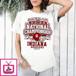 Indiana Hoosiers Cfp National Champions 2025 2026 Hard Rock Stadium Helmet Logo T-Shirt