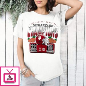Indiana Hoosiers College Football Playoff 2026 Peach Bowl Champions Scoring Drive T-Shirt