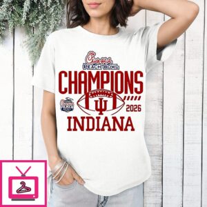 Indiana Hoosiers Football Champions Peach Bowl 2025-26 Classic T-Shirt