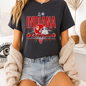 Indiana Hoosiers Football Peach Bowl Champions 2025-26 Helmet T-Shirt