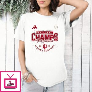 Indiana Hoosiers Perfect Season College Football Playoff 2025 National Champions Logo T-Shirt