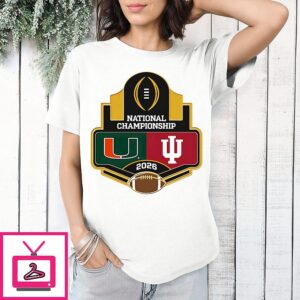 Indiana Vs Miami 2026 Cfp National Championship Bound Classic T-Shirt