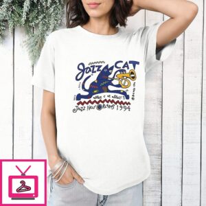 Jazz Cat Midnight Session Allez Cat Allez Jazz New Orleans 1994 T-Shirt