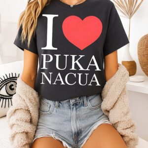 Los Angeles Rams Football I Love Puka Nacua Heart T-Shirt
