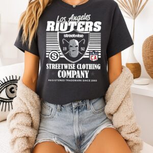 Los Angeles Rioters 1992 Raiders Parody Logo T-Shirt