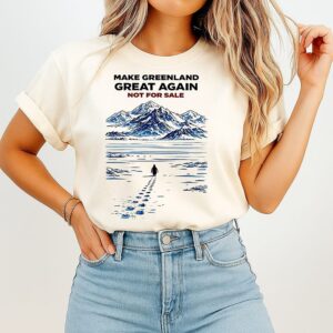 Make Greenland Great Again Not For Sale Penguin Mountain Trump Caricature T-Shirt