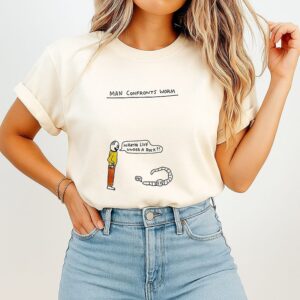 Man Confronts Worm Whatya Live Under A Rock T-Shirt