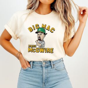 Mark Mcgwire Big Mac Oakland Athletics Baseball Caricatures T-Shirt
