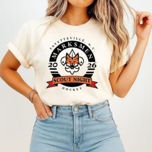 Marksmen Scout Night Hockey 2026 Logo T-Shirt