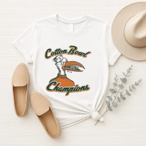 Miami Hurricanes 2025 Cotton Bowl Champions Mascot T-Shirt