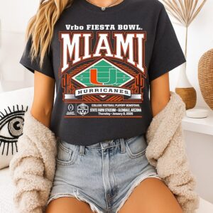 Miami Hurricanes College Football Playoff Semifinal At The Vrbo Fiesta Bowl 2026 T-Shirt